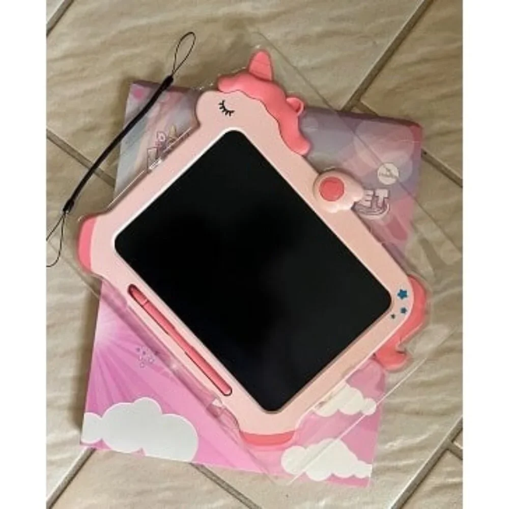 New LCD Writing Tablet for Kids, Unicorn Colorful Screen Doodle Board, Erasable